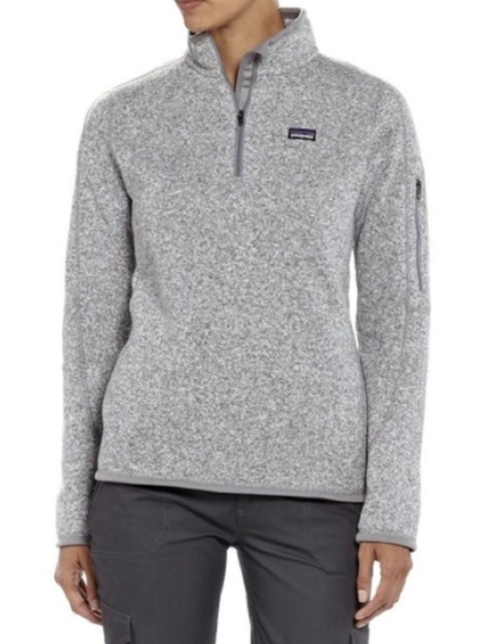 Patagonia Better Sweater 1/4 Zip Fleece Pullover Birch White Medium